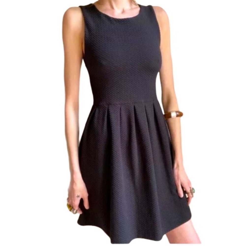 Ganni Noon and Night Fit and Flare Cotton Knit Dress
